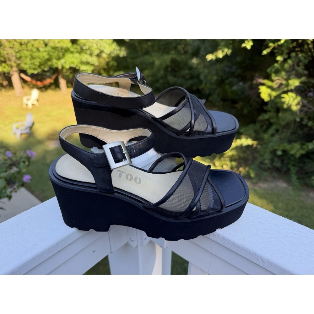 Vintage Y2K me too Platform Slide Sandals Women's 6 Chunky Sole